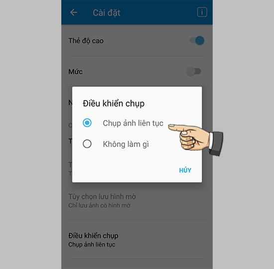 Chọn chụp liên tục